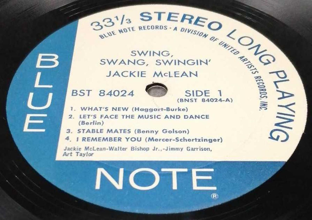 BLUE NOTE RECORDS JAZZ/FUSION Swinging / Jackie McLean