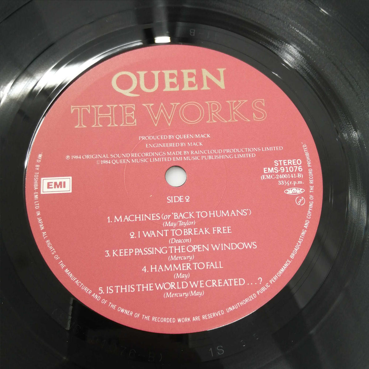 EMI 【EX】 QUEEN/THE WORKS EMS-91076