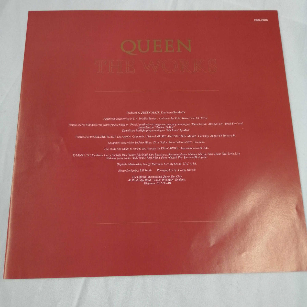 EMI 【EX】 QUEEN/THE WORKS EMS-91076