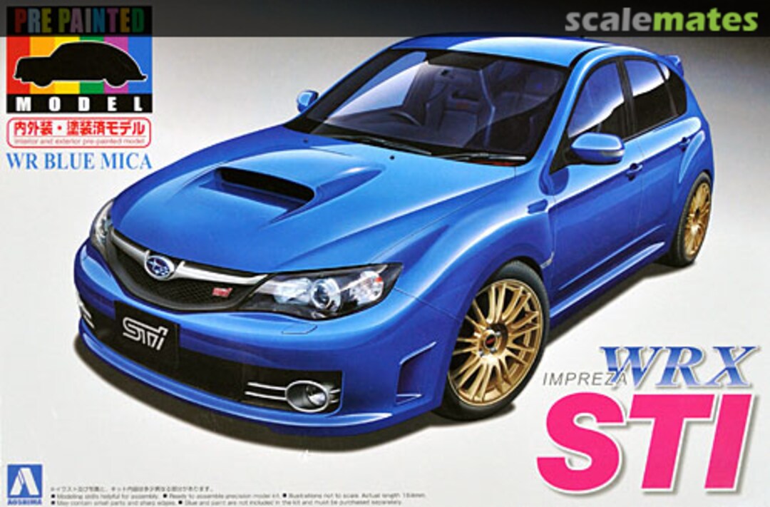 Aoshima GRB Impreza WRX STI 5door `07 (WR Blue Mica) - BanzaiHobby