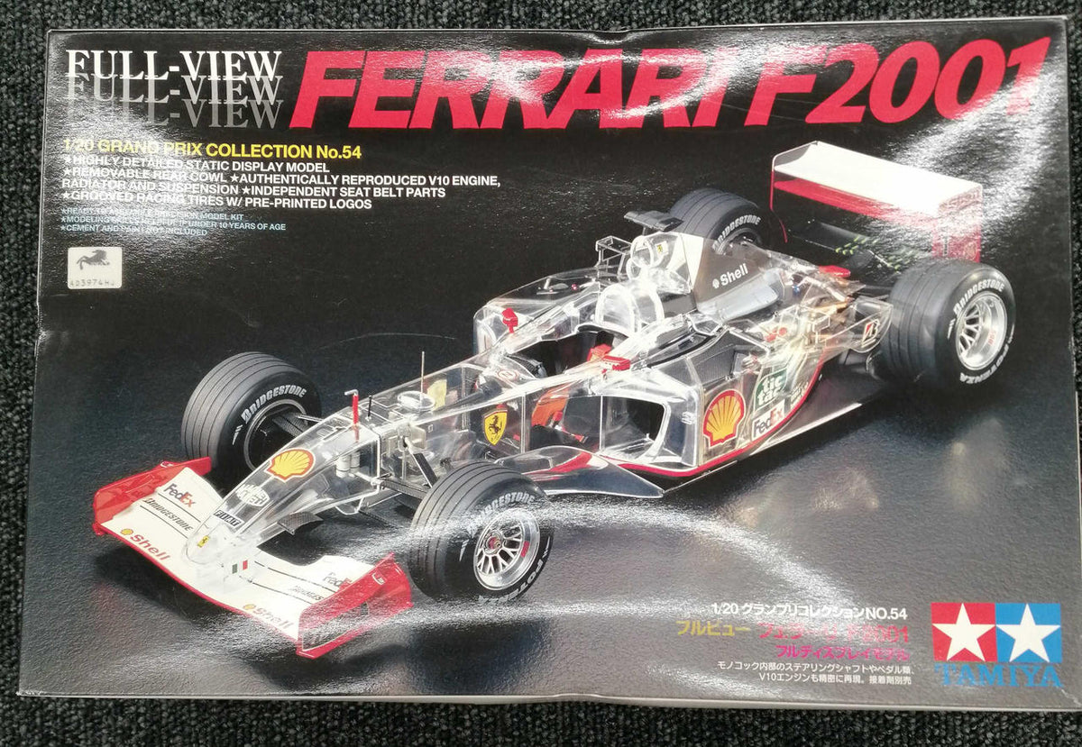 TAMIYA 1/20 Full View Ferrari F2001 Full Display Model