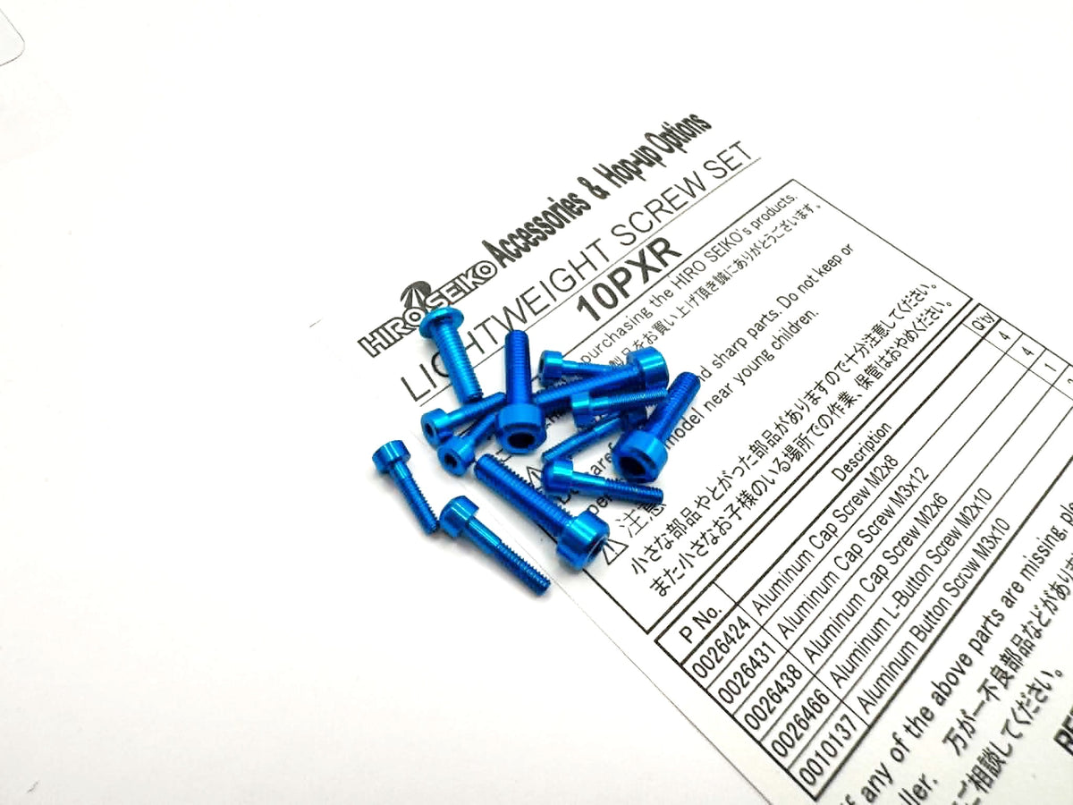 (PO SEP 2026) Square HS-38161 Lightweight Screw Set for 10PXR (T-Blue)