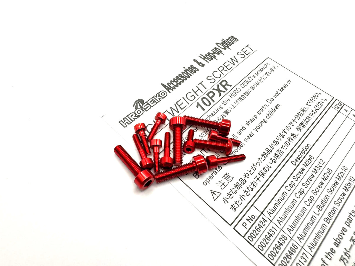 (PO SEP 2026) Square HS-38163 Lightweight Screw Set for 10PXR (Red)