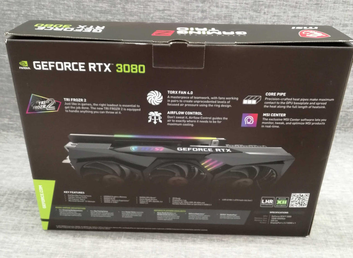 MSI Graphics Card RTX3080 GAMING Z TRIO 10GB LHR