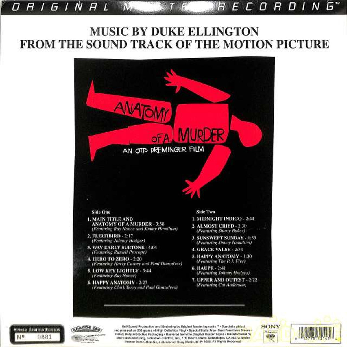 Sony Duke Ellington "A Certain Murder" MFSL1-214 (Exported to USA)