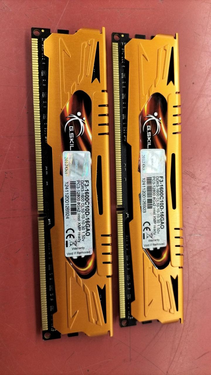 G.SKILL Memory: 8G×2 F3-1600C10D-16GAO