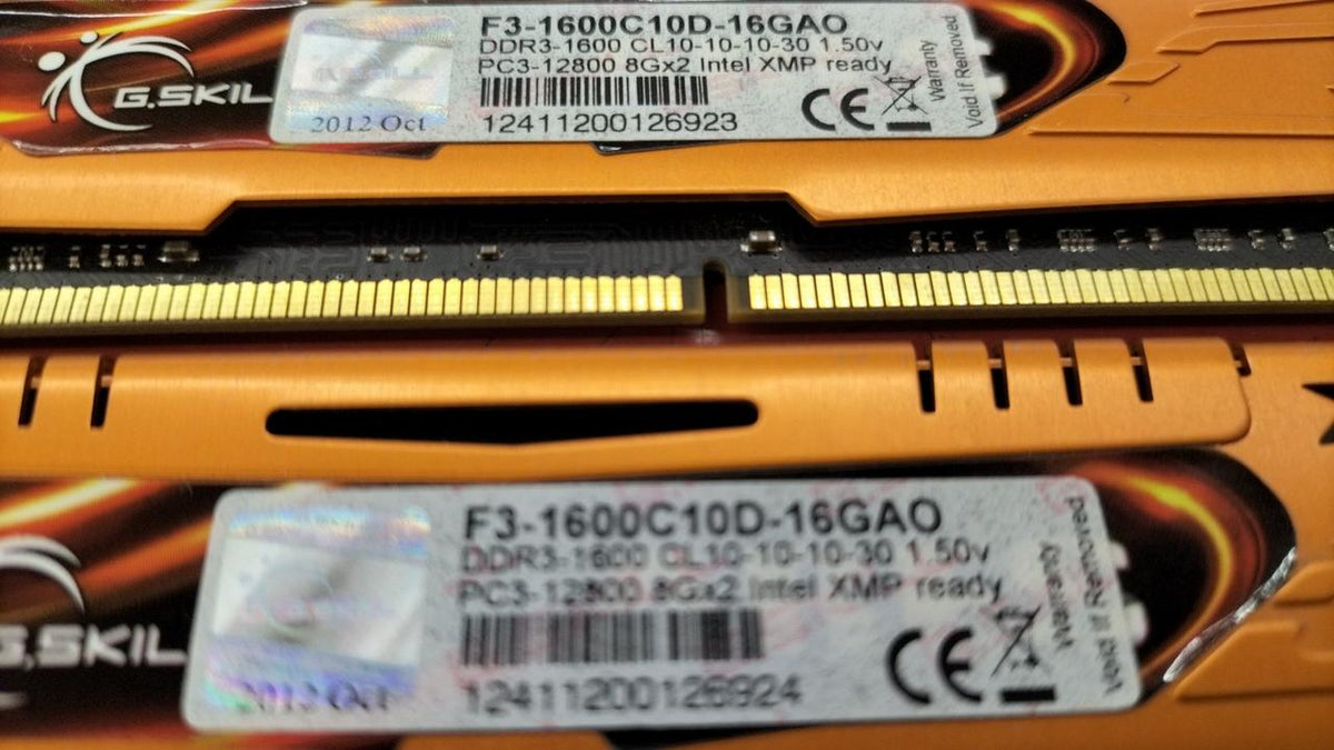 G.SKILL Memory: 8G×2 F3-1600C10D-16GAO