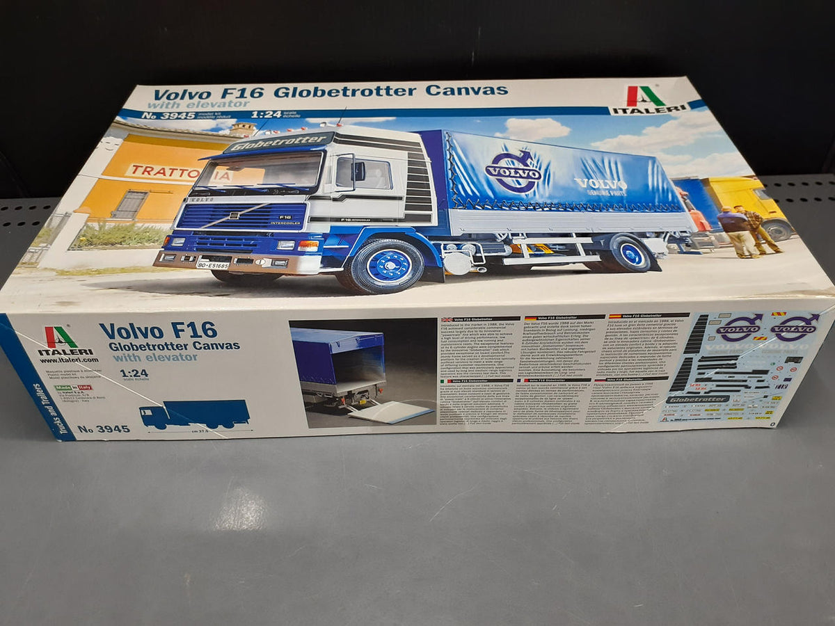 Italeri Plastic Model 1/24 Volvo F16 Globe-Trotter Softliner/Power Gate Included - Banzai Thrifting | BanzaiHobby