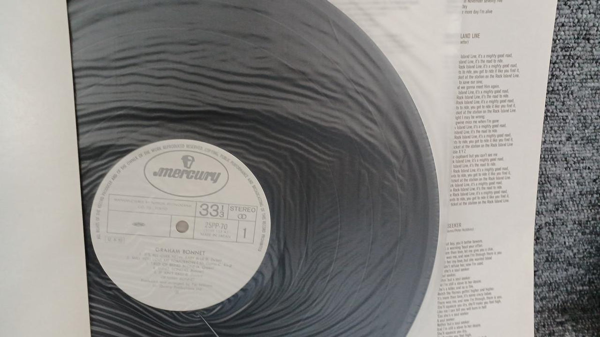 Mercury Records Sample Disc Unused Record Graham Bonnet I