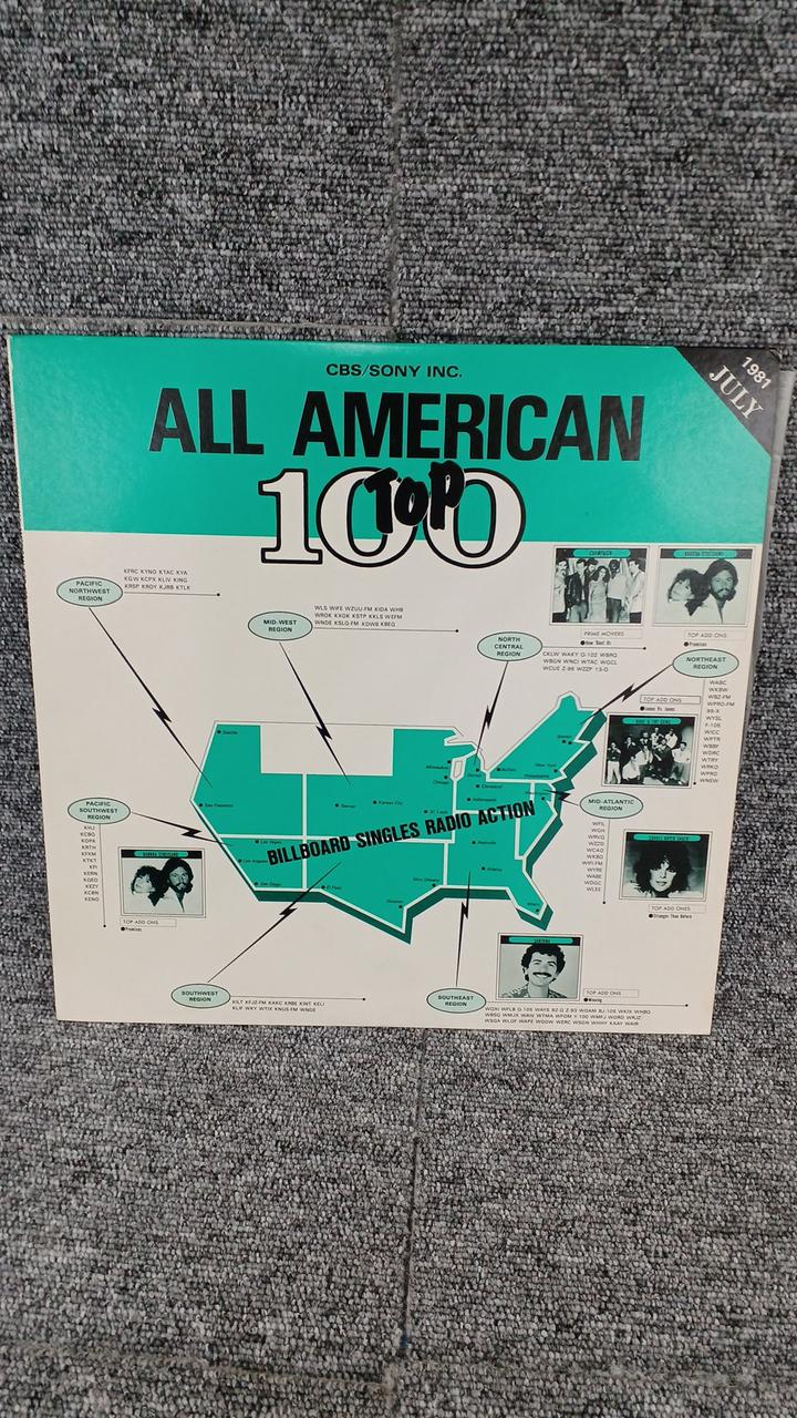 CBS Sony Sample Disc Unused Record ALL AMERICAN TOP100