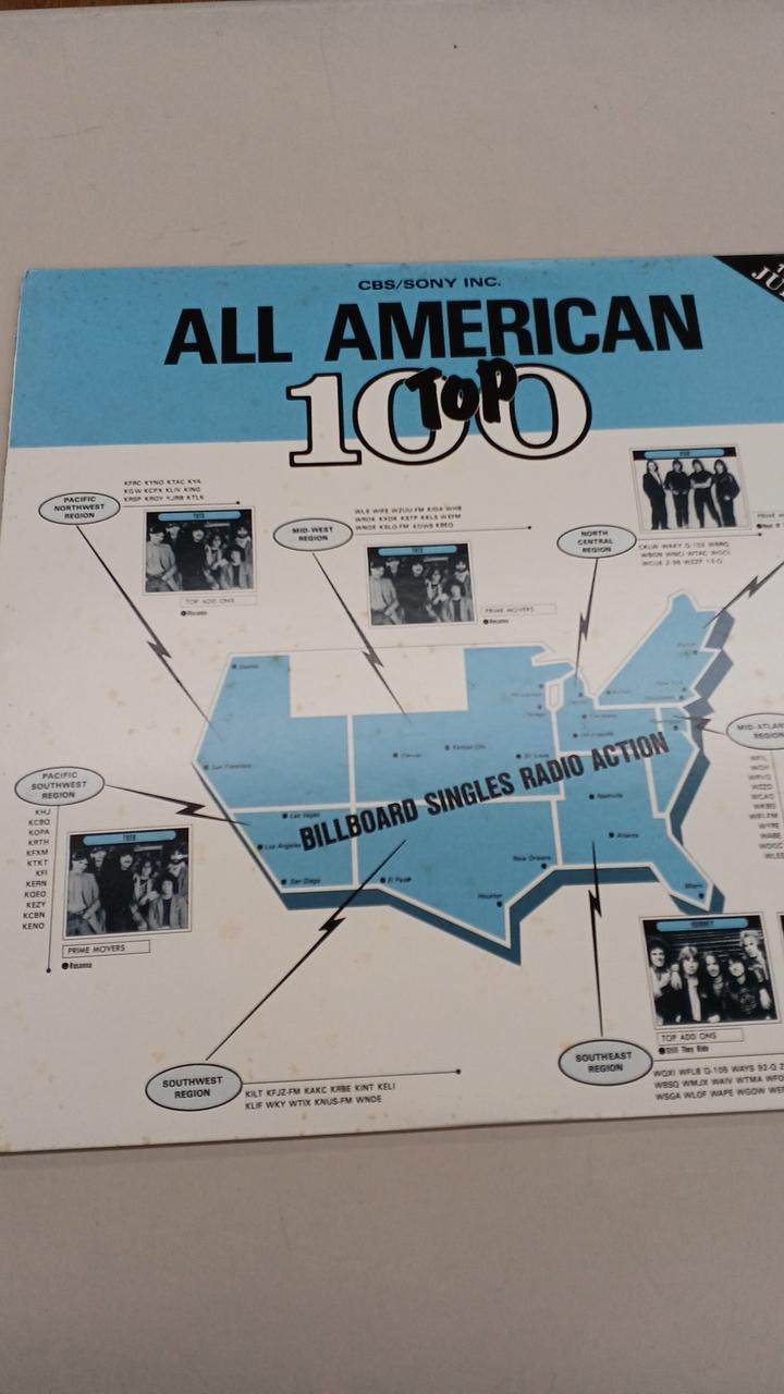 CBS Sample Disc Unused Record ALL AMERICAN TOP 100 1982