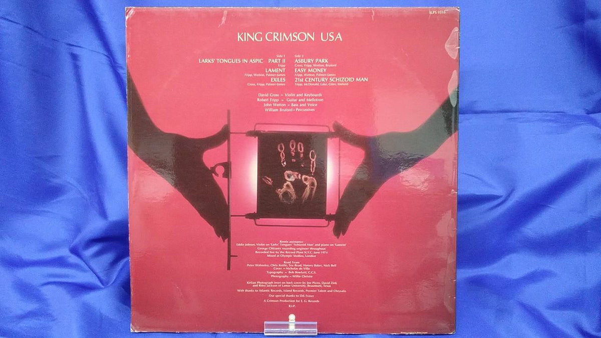 Island Records King Crimson USA ILPS 9316