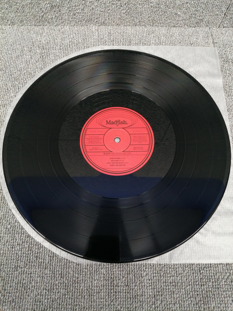 MADFISH Analog record W.A.S.P. / FIRST BLOOD LAST CU