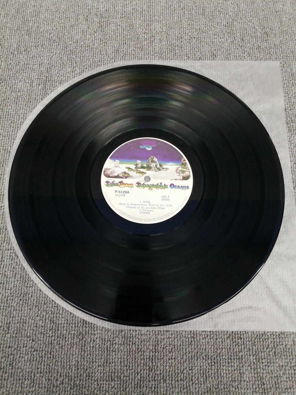 ATLANTIC Analog record YES/TALES FROM TOPOGRAPHIC O
