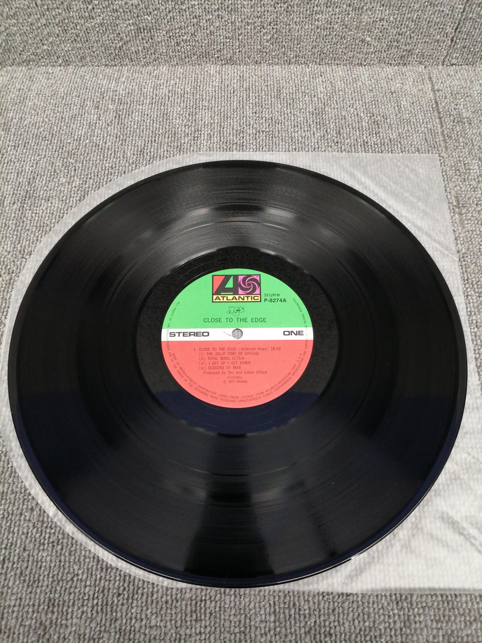 ATLANTIC Analog record YES/CLOSE TO THE EDGE