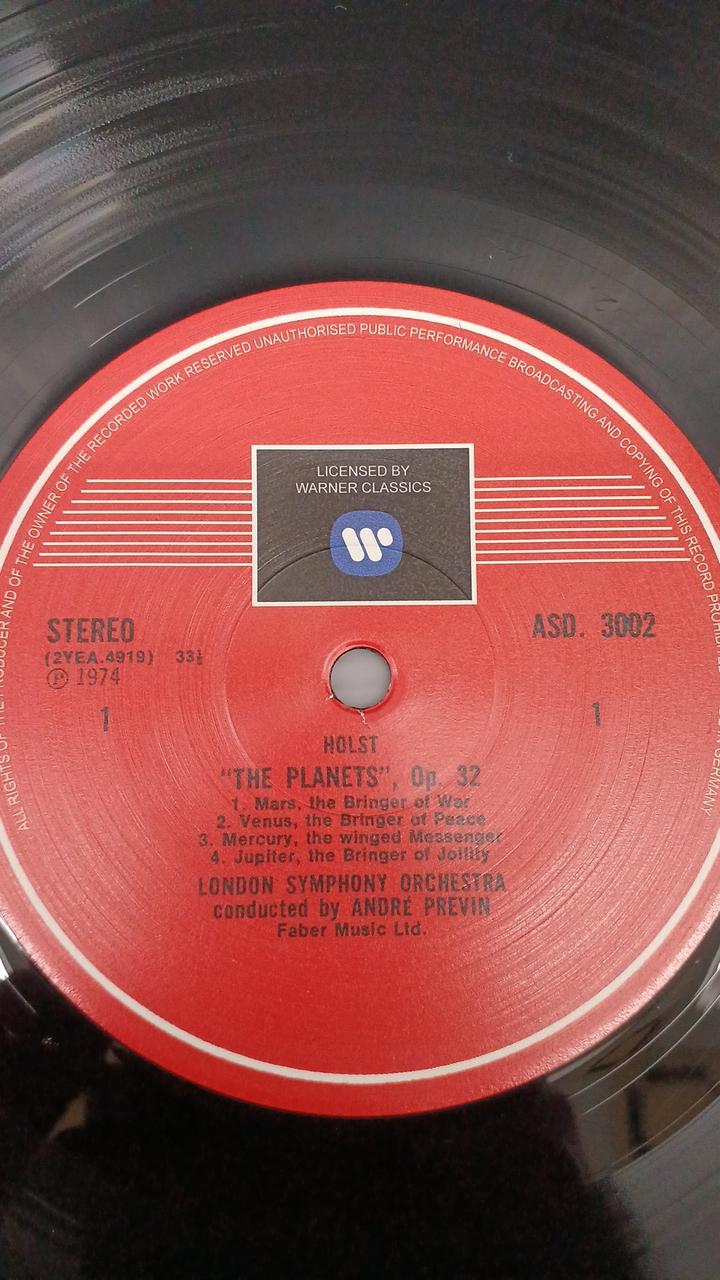YUKIMU CLASSIC Record Holst / Suite Planet Op. 32