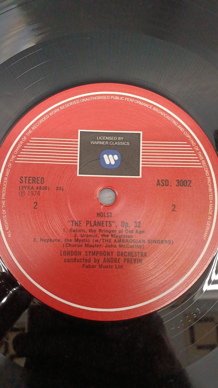 YUKIMU CLASSIC Record Holst / Suite Planet Op. 32