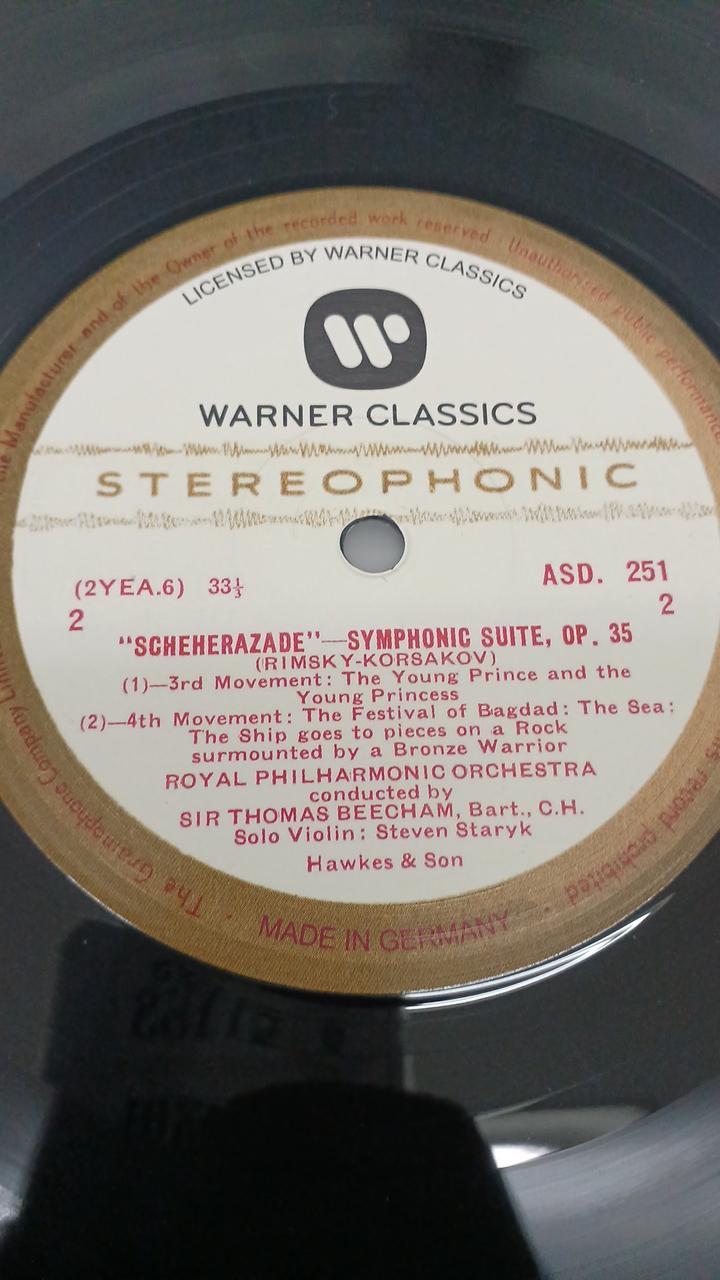 YUKIMU CLASSIC Record Beecham Rimsky=Korsakov: Scheerazade