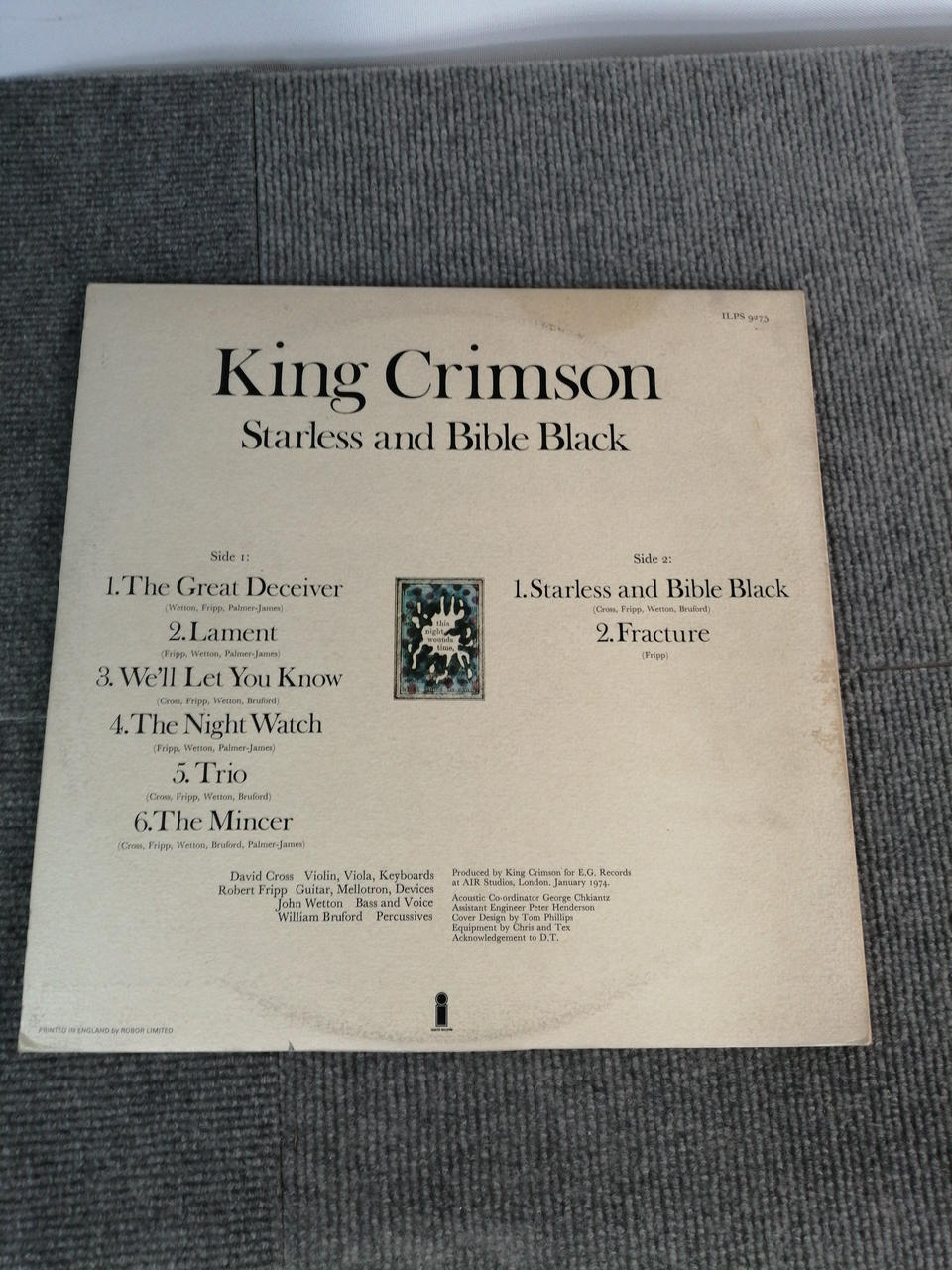 ISLAND RECORDS LP Western Music STARLESS AND BIBLE BLACK