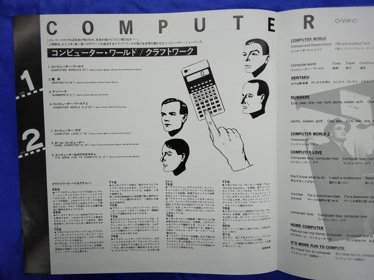 Toshiba EMI Kraftwerk Computer World EMS-91030
