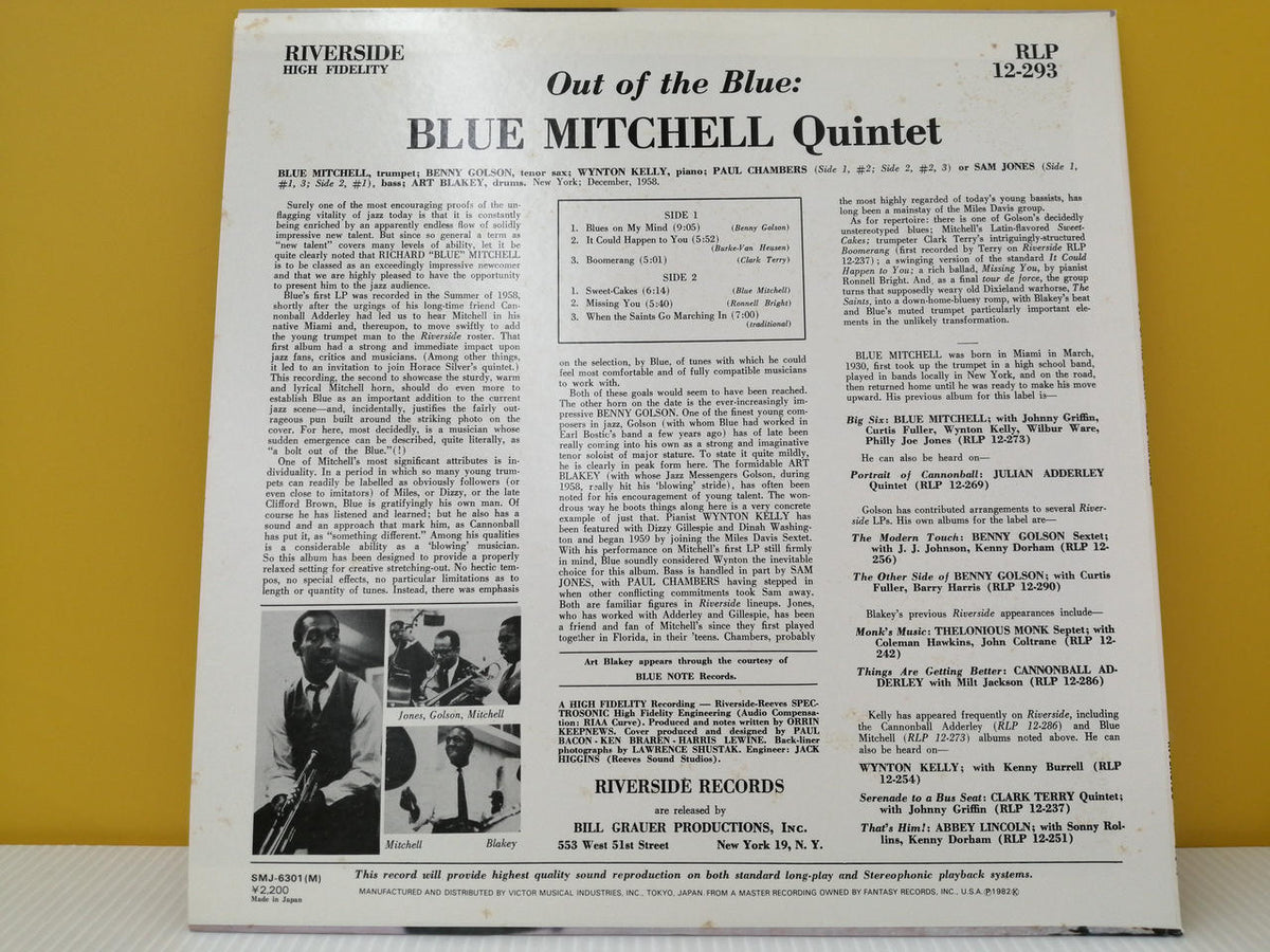 Riverside Record: BLUE MITCHELL / OUT THE BLUE