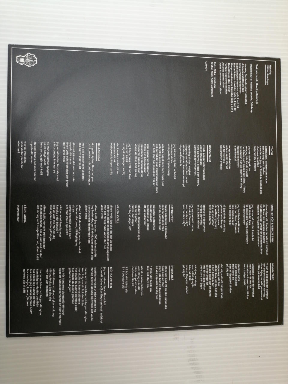 GAFALS Vinyl record HENNING/NATTER UTAN DAGAR