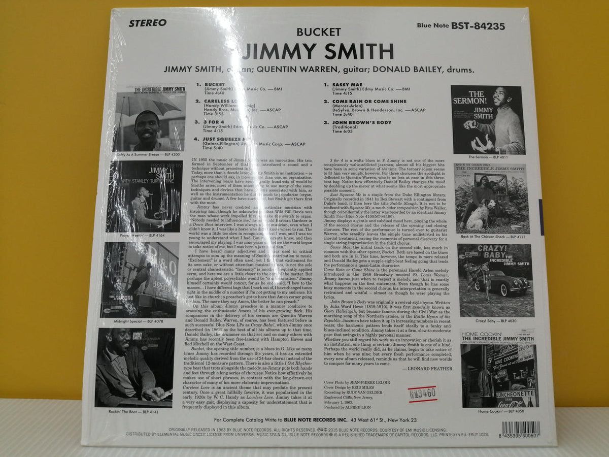 Blue Note BUCKET/JIMMY SMITH BST-84235
