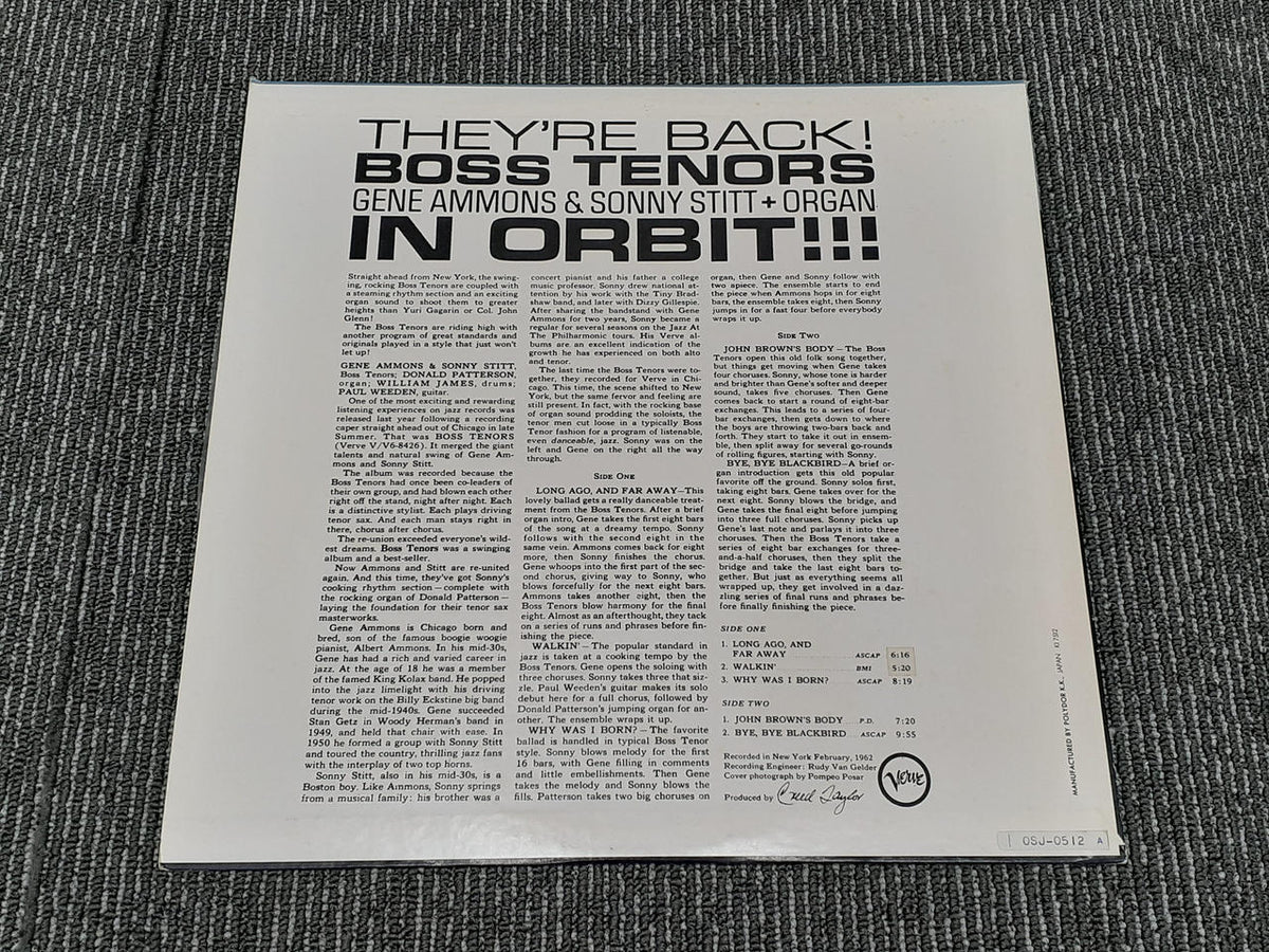 STEREO Jazz Bos Tenors in Orbit / Gene Ammons & Sony