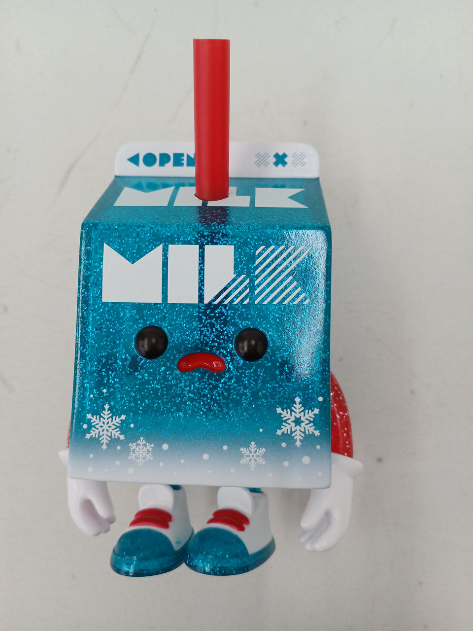 MUUKTOY Soft Vinyl Juice Box Boy Milk Pack Holiday Blue