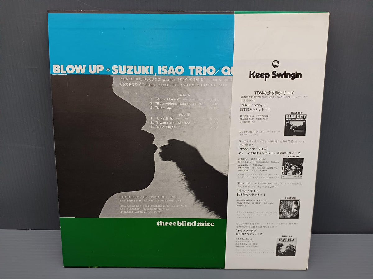 THREE BLIND MICE Japanese Jazz Record Isao Suzuki Trio Quartet / Blow Up