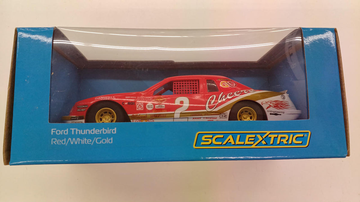 SCALEXTRIC Cars & Trucks FORDTHUNDERBIRD RED/WHITE/GOLD - Banzai Thrifting | BanzaiHobby