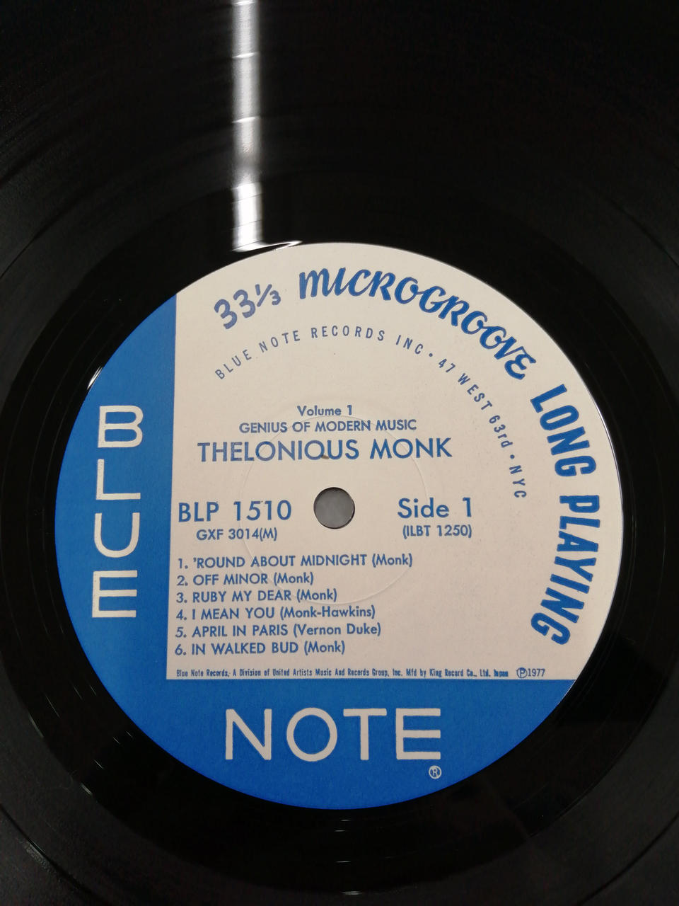 BLUE NOTE Thelonious Monk Volume 1