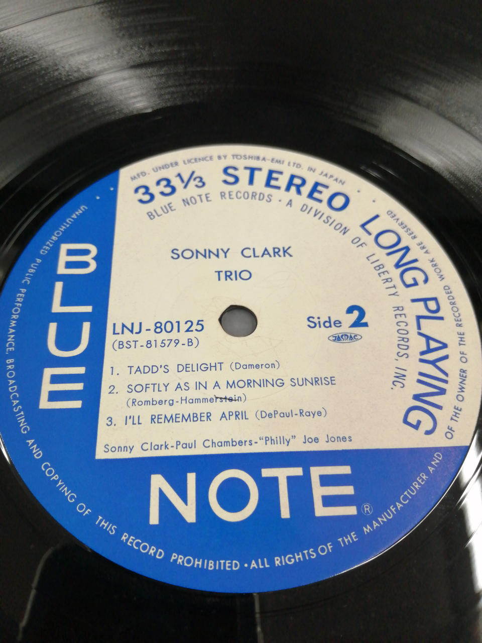 BLUE NOTE SONNY CLARK SONNY CLARK TRIO