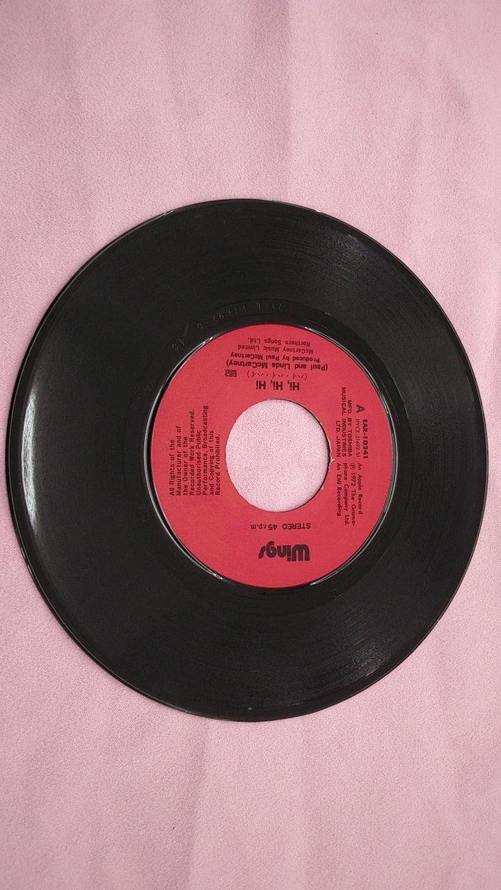 APPLE RECORD PAUL MCCARTNEY HI.HI.HI