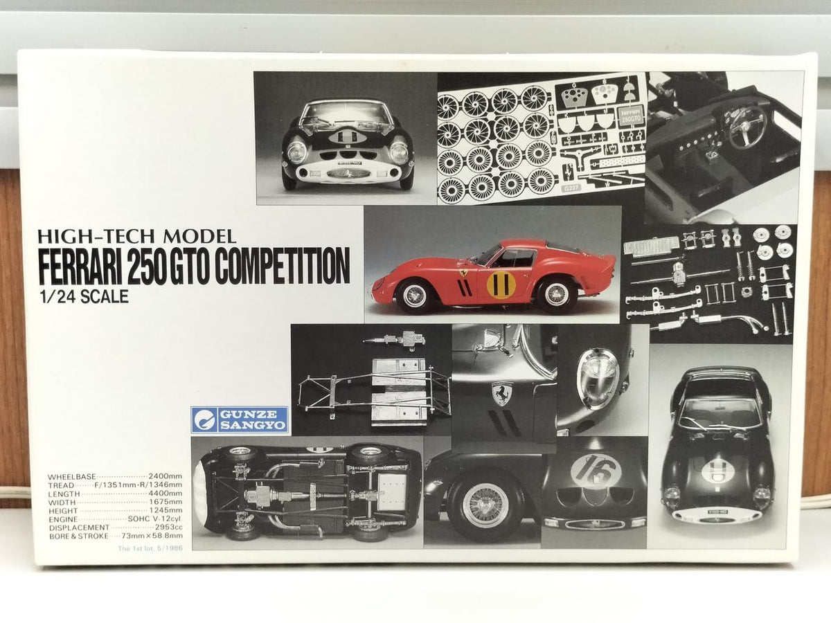 GUNZE SANGYO HIGH-TEACH MODEL FERRARI 250 GTO COMPETITION - Banzai Thrifting | BanzaiHobby