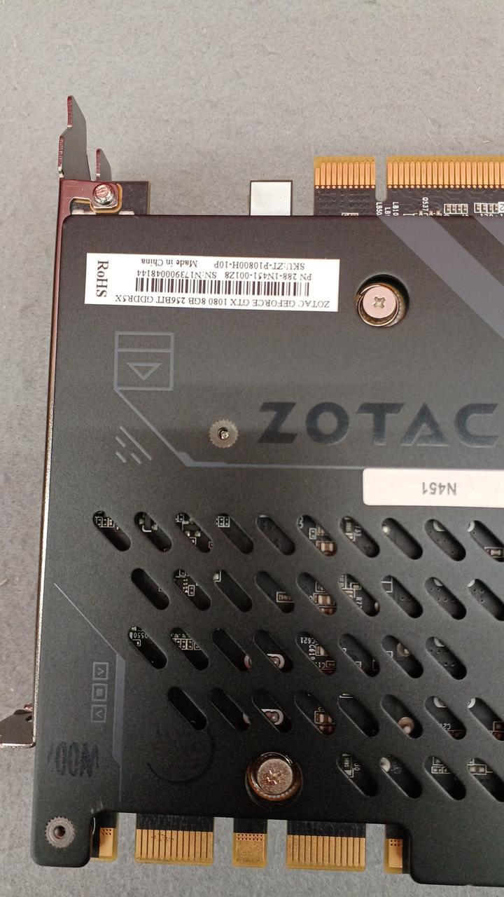 ZOTAC Graphics Card: GEFORCE GTX 1080 8GB 256BIT