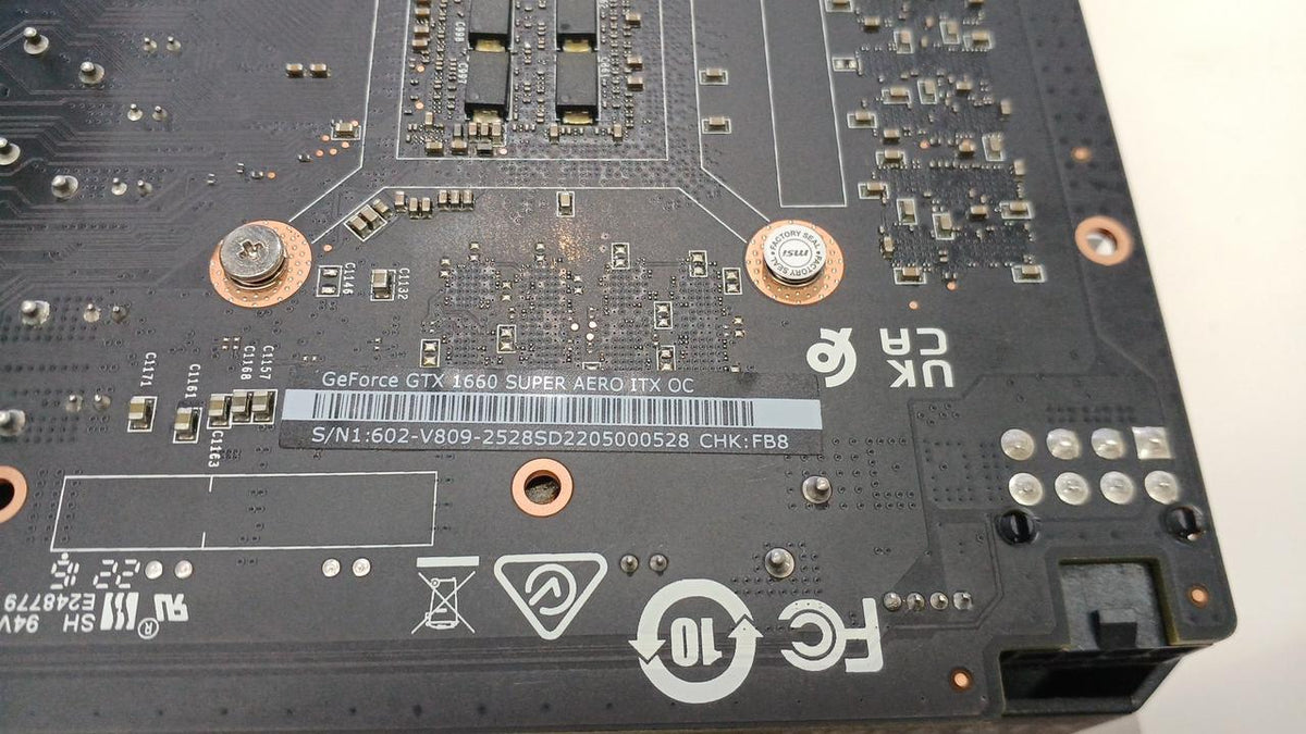 MSI Graphics Board: GEFORCE GTX 1660 SUPER