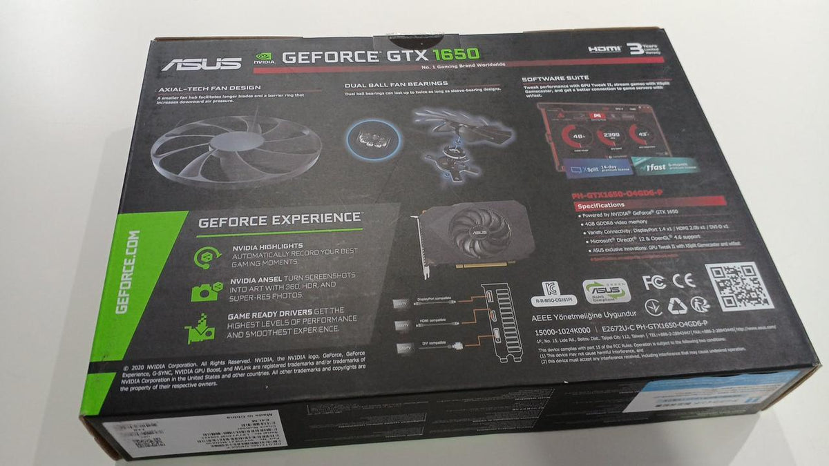 ASUS GTX1650 PH-GTX1650-O4GD6-P