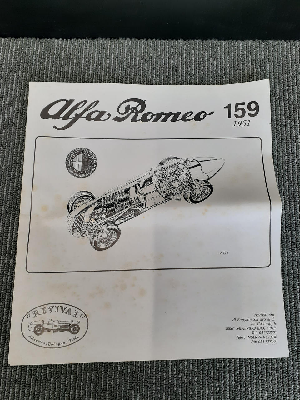 REVIVAL Plastic Model 1/20 AIFA ROMEO 159-1951 - Banzai Thrifting | BanzaiHobby