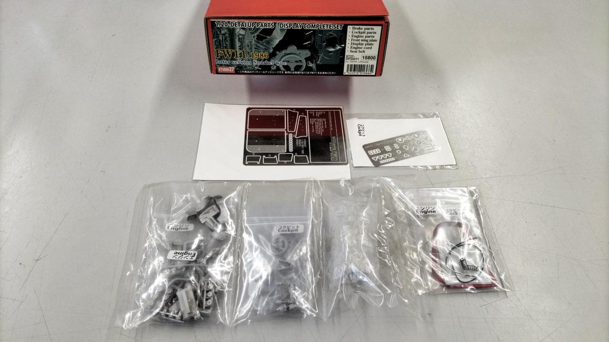 STUDIO27 FW11 Detail-Up Parts Display Complete Set - Banzai Thrifting | BanzaiHobby