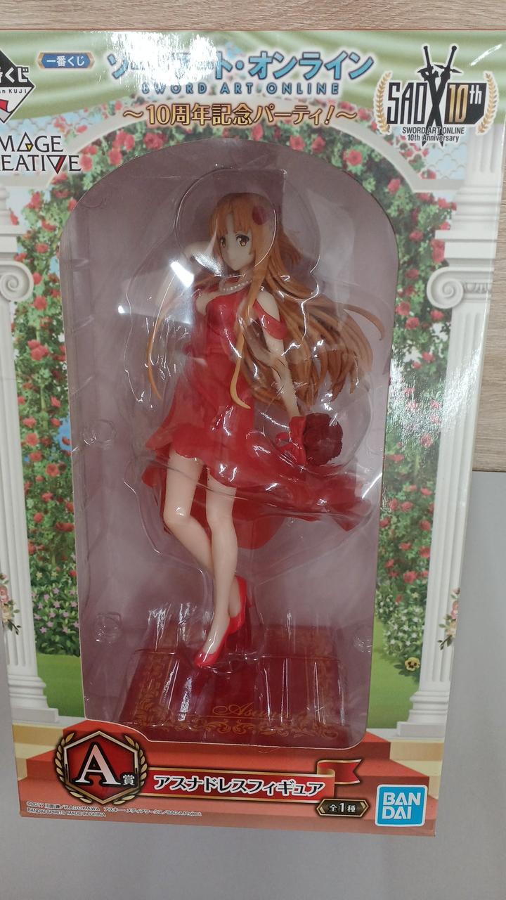asuna red dress figure Sword Art Online SAO 10th Anniversary Party! Asuna Red Dress Figure Ichiban  Kuji