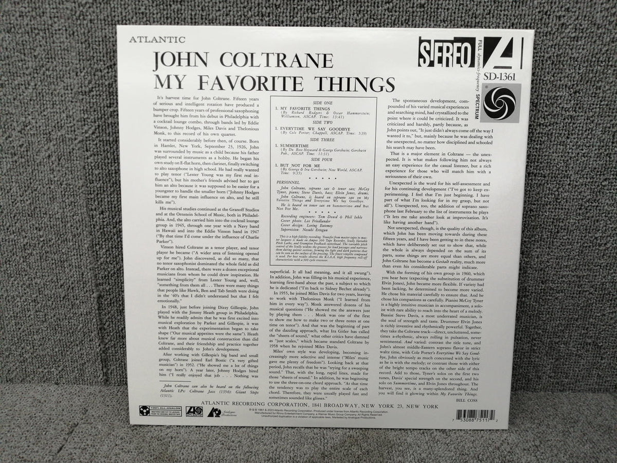 ANALOGE PRODUCTIONS John Coltrane / MY FAVORITE THINGS APA011-45