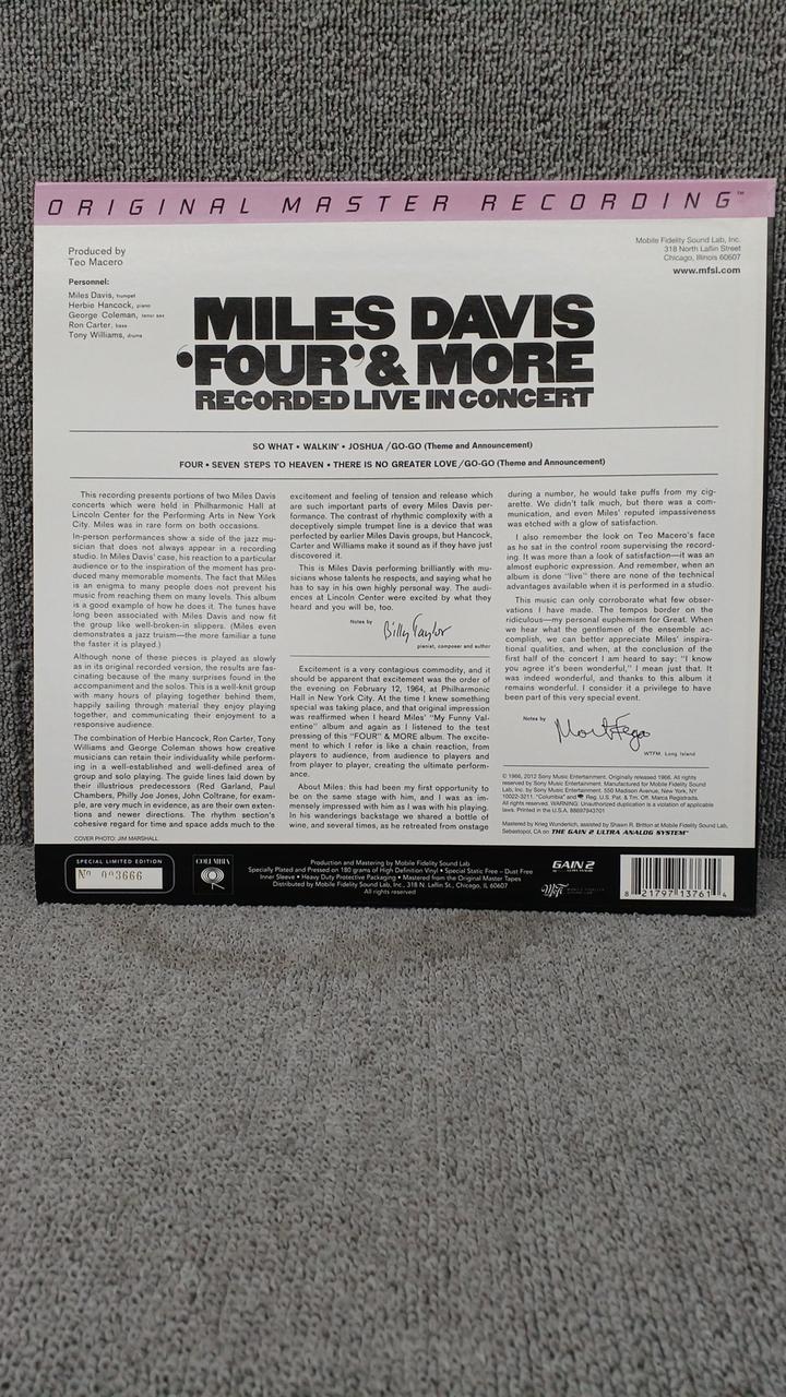 MOBILE FIDELITY Miles Davis / FOUR'&MORE MFSL1376