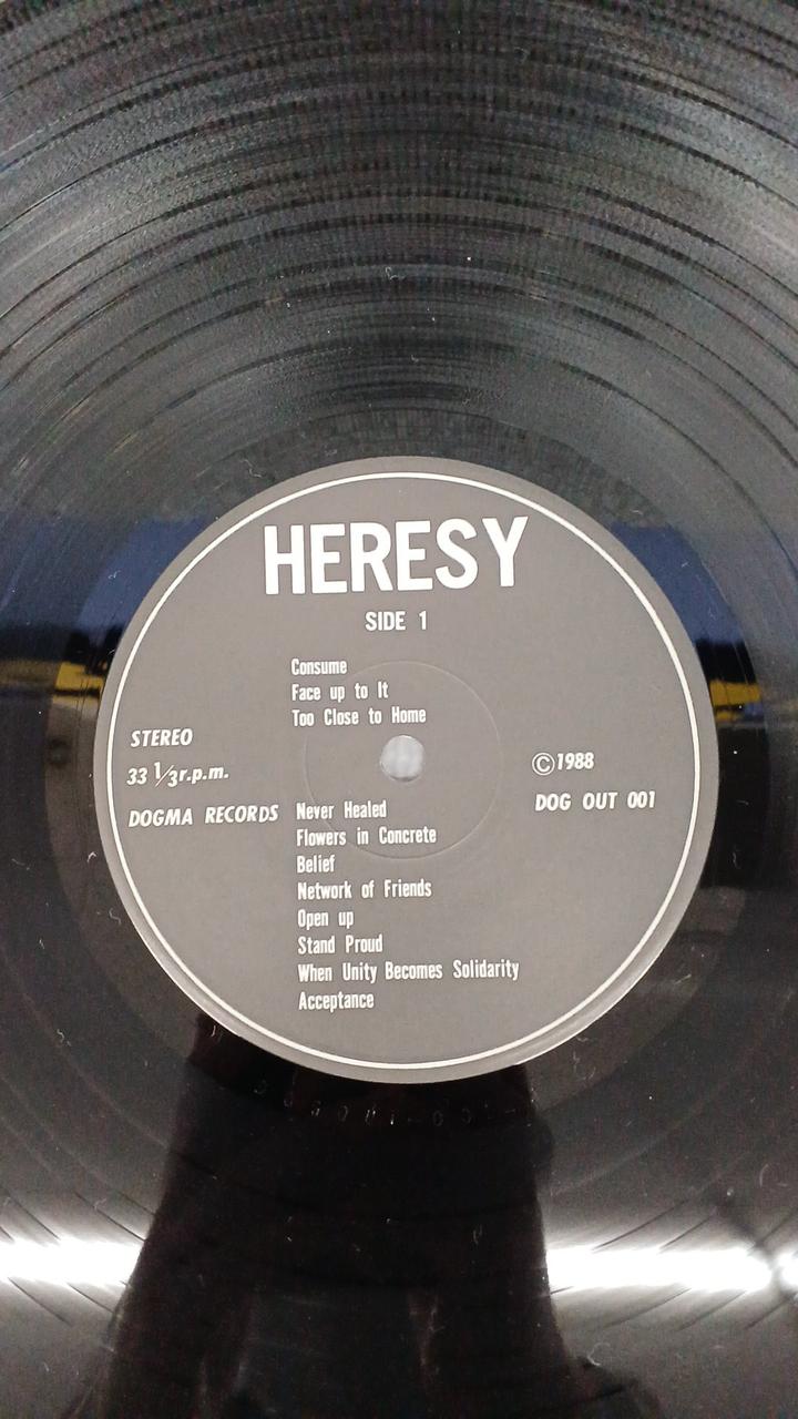 DOGMA RECORDS HERESR/VOICE YOUR OPINION Heresy DOG OUT 001