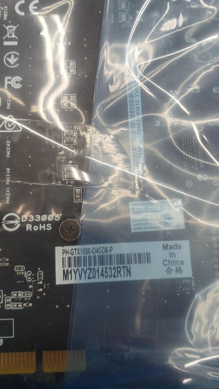 ASUS Video Card: PH-GTX1650-O4GD6-P