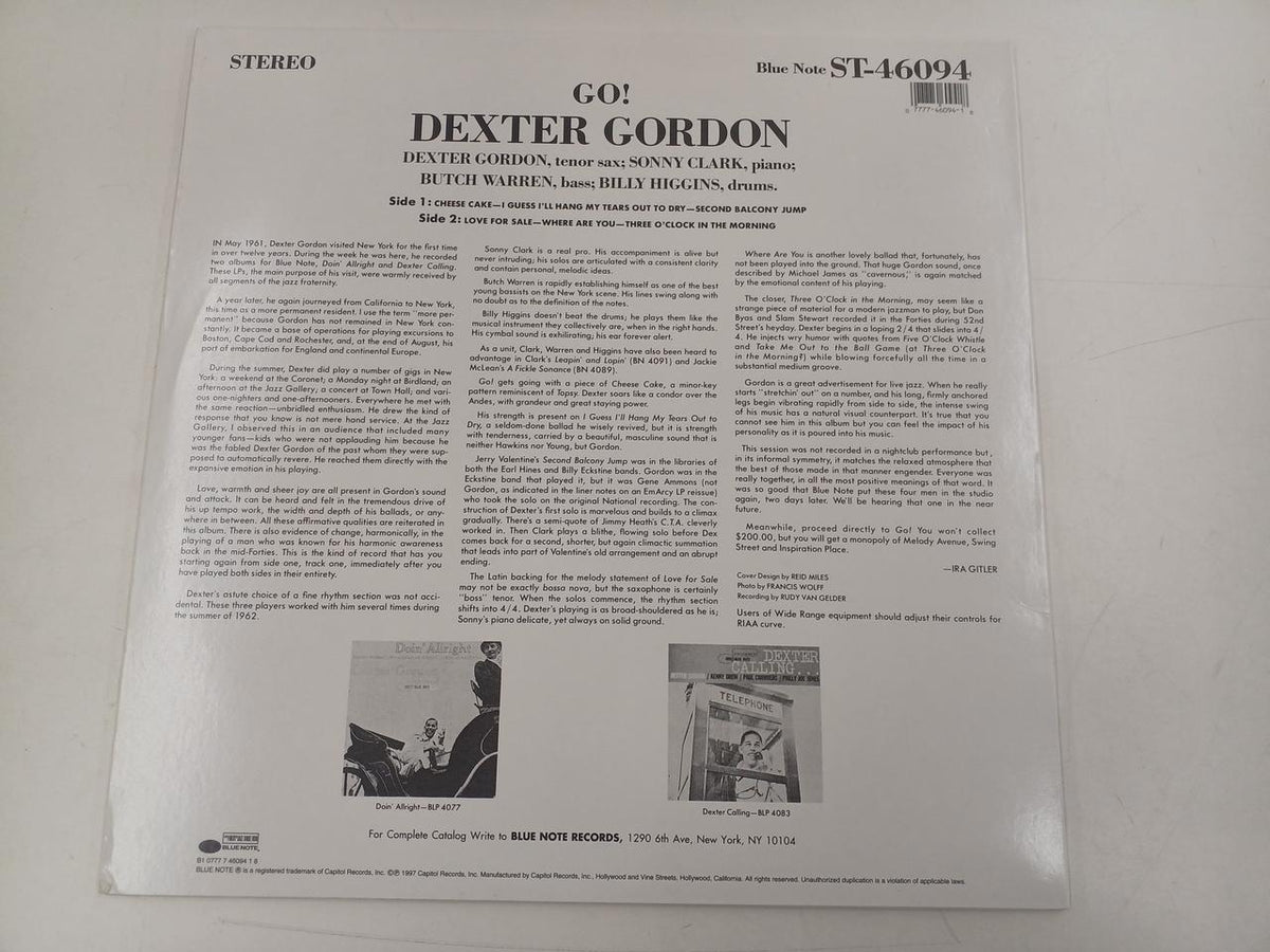 CAPITOL RECORDS LP GO/DEXTER GORDON