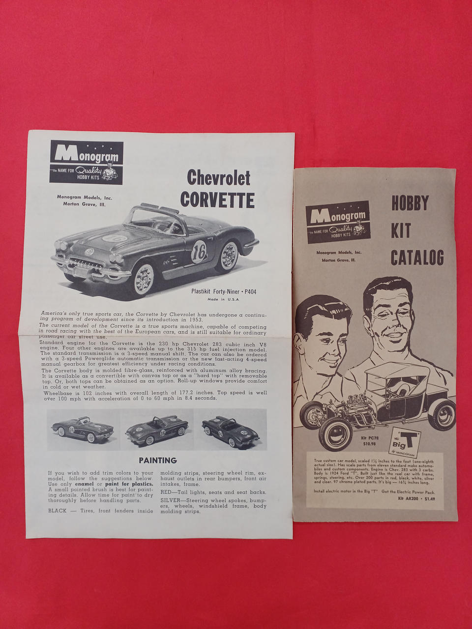 Monogram Corvette Sports Car P404 & 49 - Banzai Thrifting | BanzaiHobby