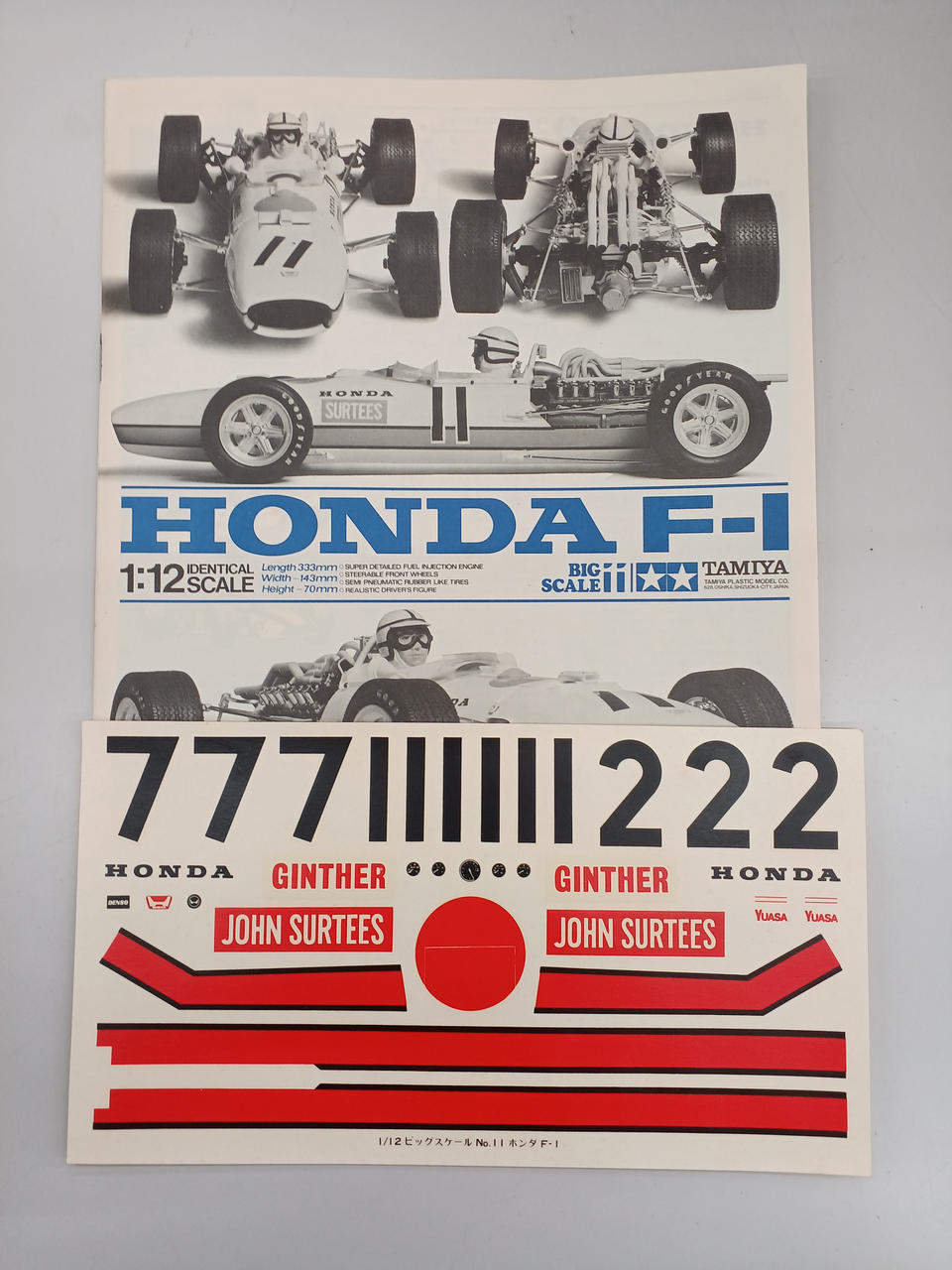 TAMIYA 1/12 scale HINDA F-1 - Banzai Thrifting | BanzaiHobby