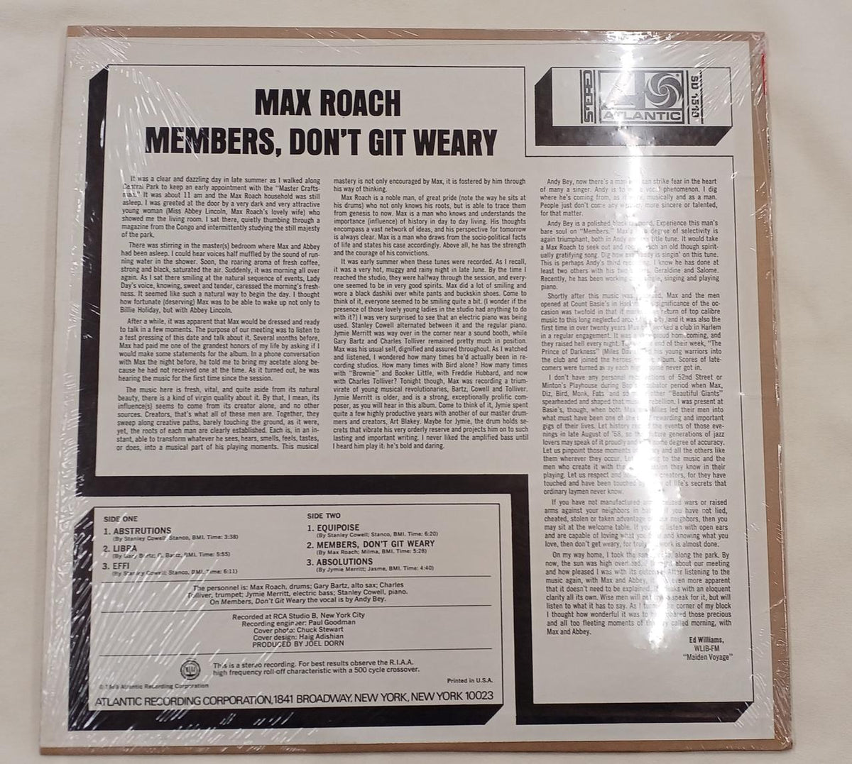 ATLANTIC Record MEMBERS, DON'T GIT WEARY