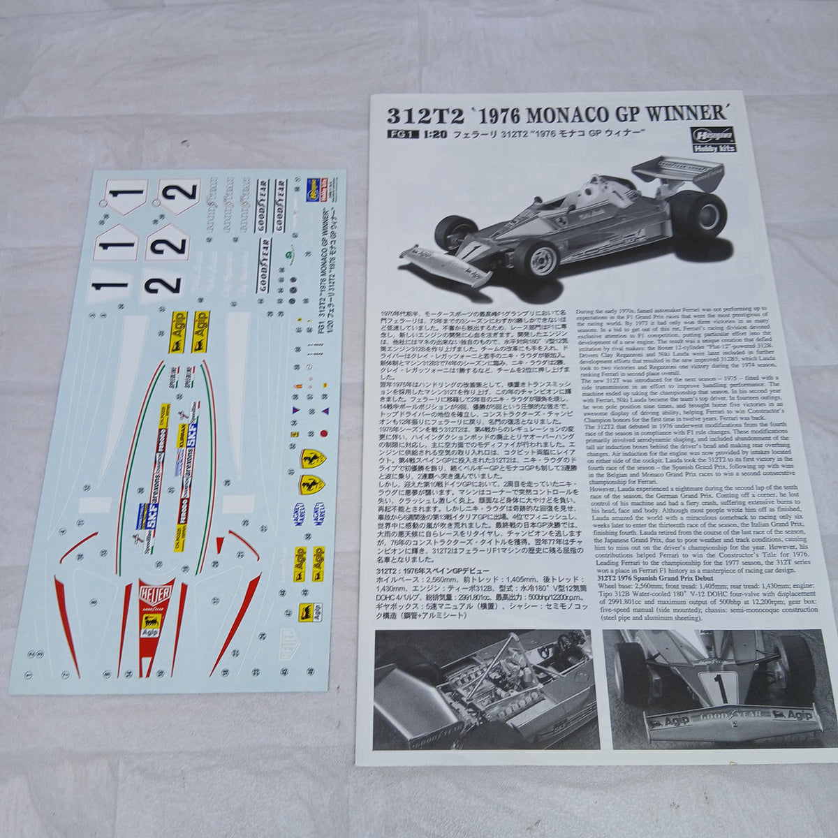 HASEGAWA Ferrari 312T2 1976 Monaco GP Winner FG1